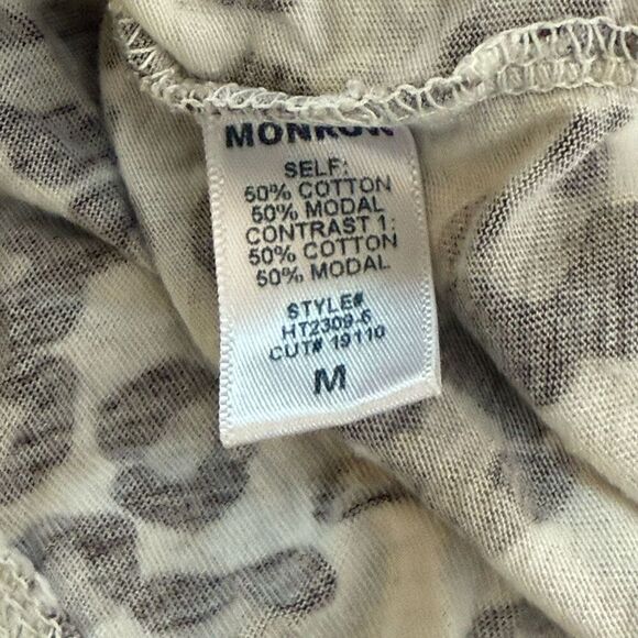 Monrow Scoop Neck Leopard Print Tank Top - Women’s US M - Picture 7 of 8